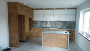 kuchnia lakierowana drewno drewniane fronty na wymiar